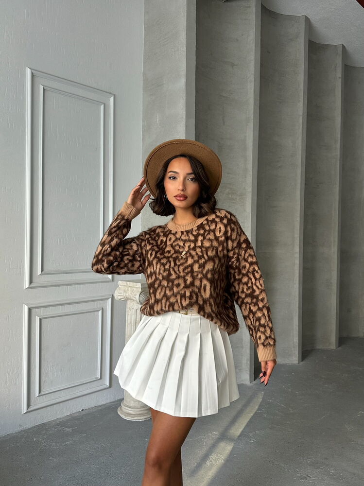 Leopar Triko Toptan Bluz