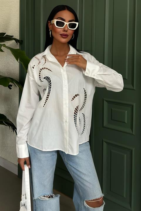 Karlie Brode Nakışlı Gömlek 3369-08