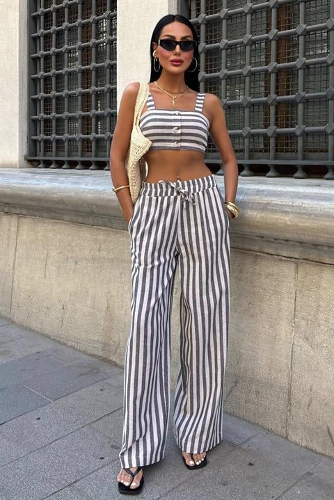 Karolina Keten Takım 9803-0025 SİYAH L