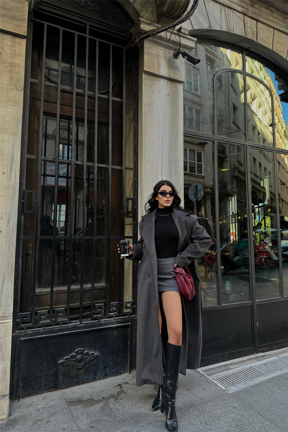 KAŞE KABAN MAXİ - Antrasit