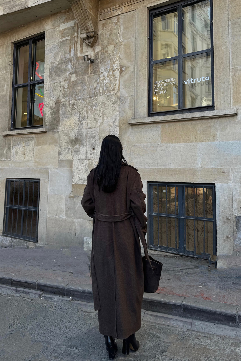 KAŞE KABAN MAXİ - Kahverengi