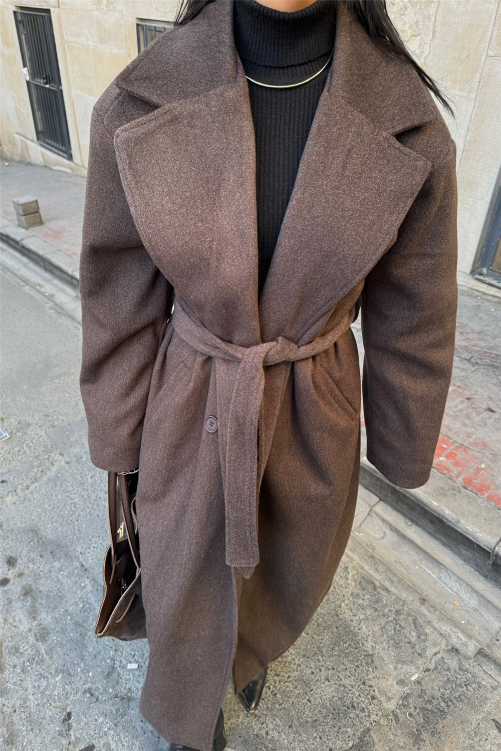 KAŞE KABAN MAXİ - Kahverengi