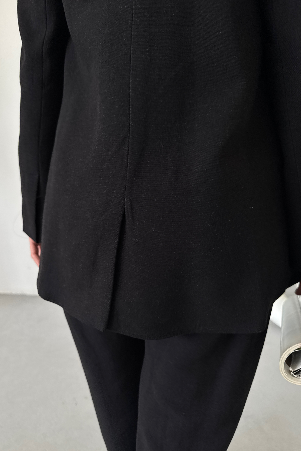 KETEN CEKET - PANTOLON TAKIM - Siyah