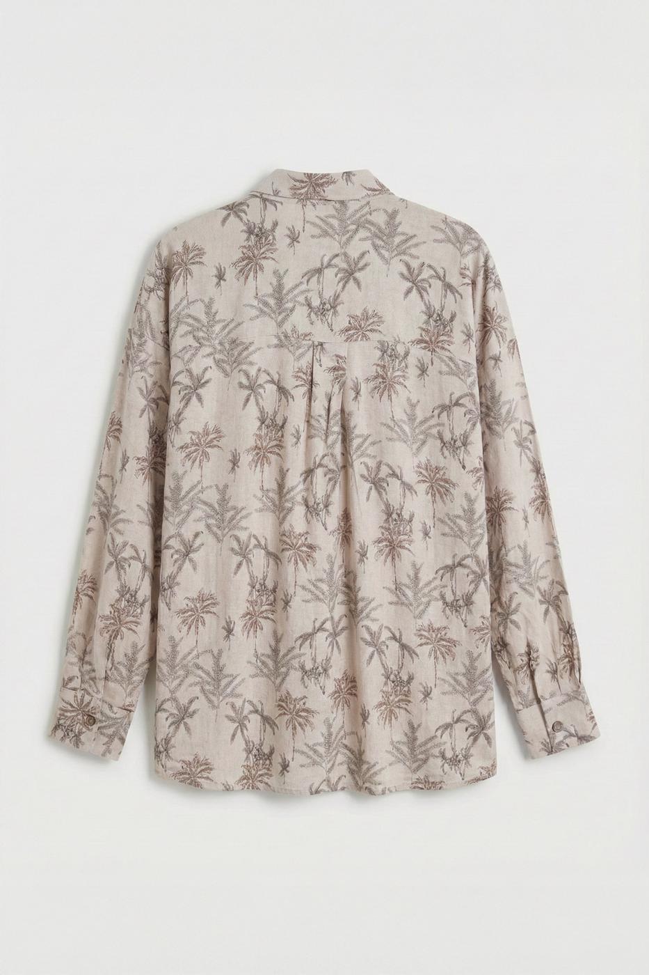 Linen Blend Oversize Shirt