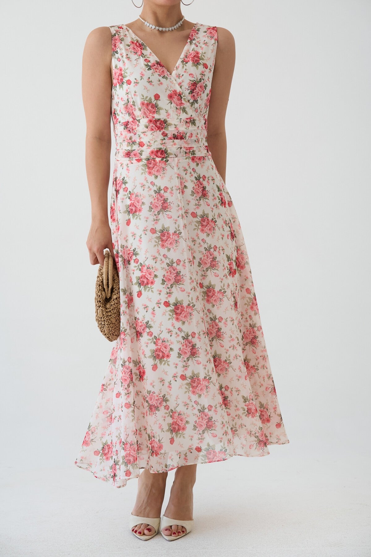 Red Floral Pattern DRESS