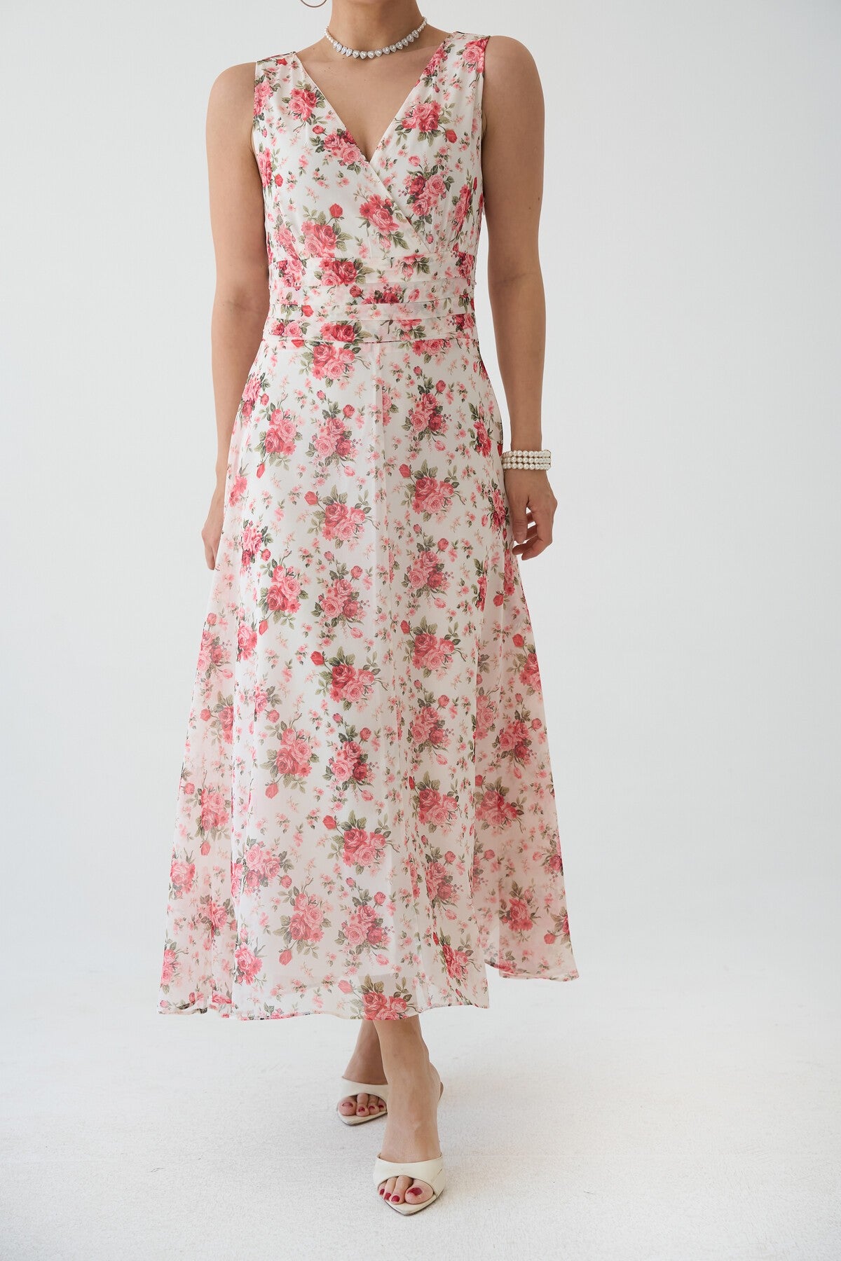 Red Floral Pattern DRESS