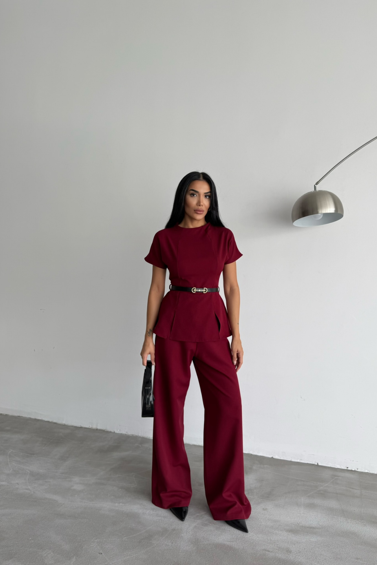 KISA KOL TASARIM TULUM - Bordo