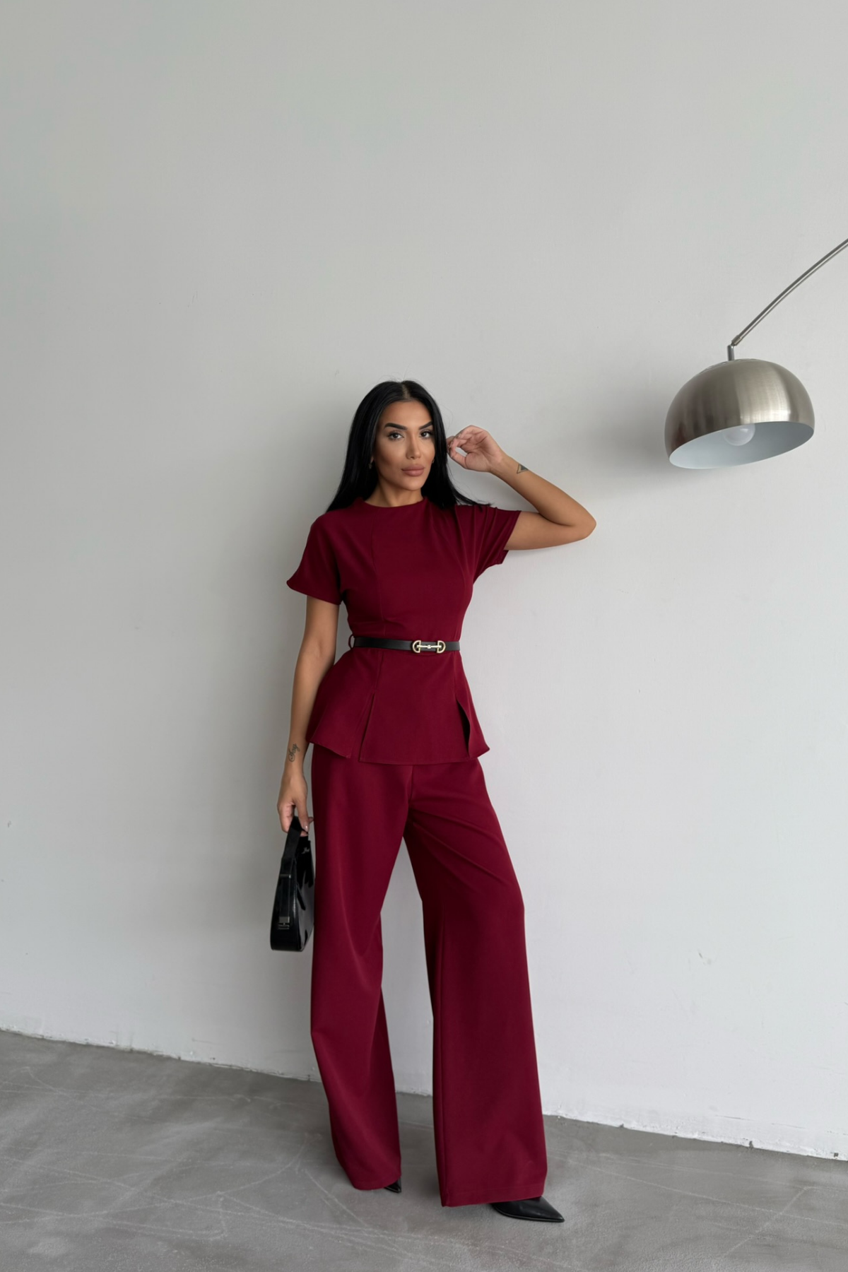 KISA KOL TASARIM TULUM - Bordo