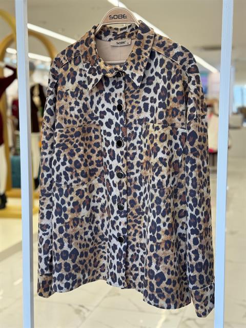 Klohe Leopar Desenli Gömlek 3400