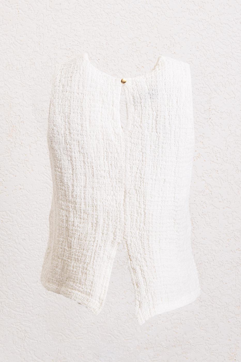 Sleeveless Comfortable Textured Blouse