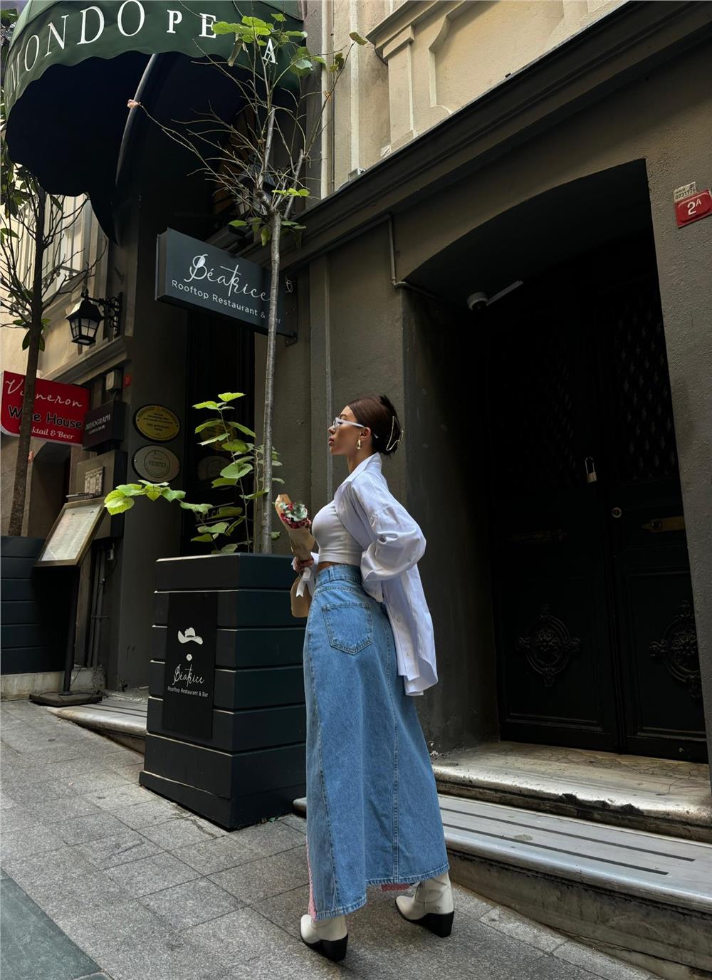 KOT ETEK PARÇALI UZUN ÖNDEN YIRTMAÇLI - Pembe