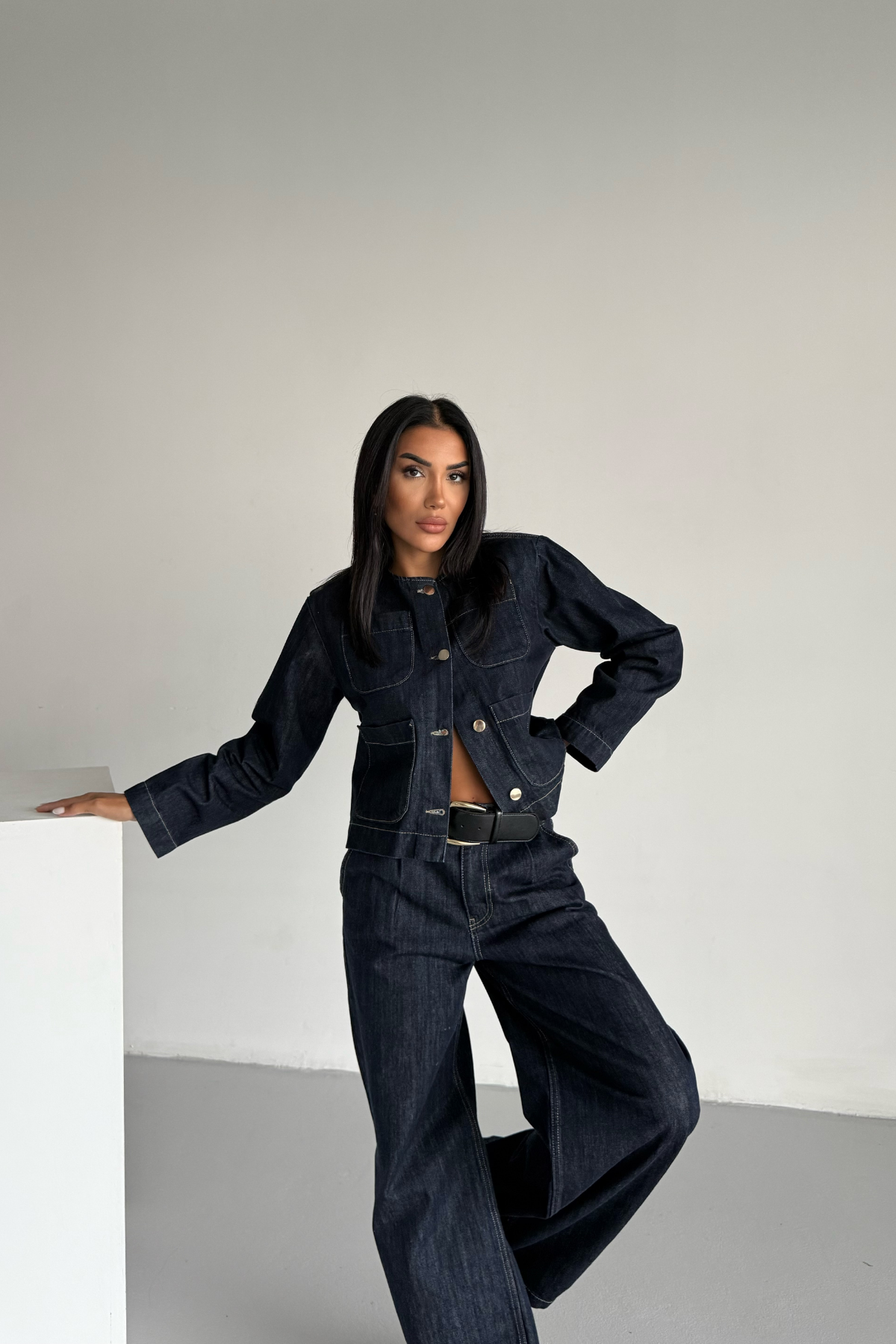 KOT PANTOLON LACİ SALAŞ - Lacivert