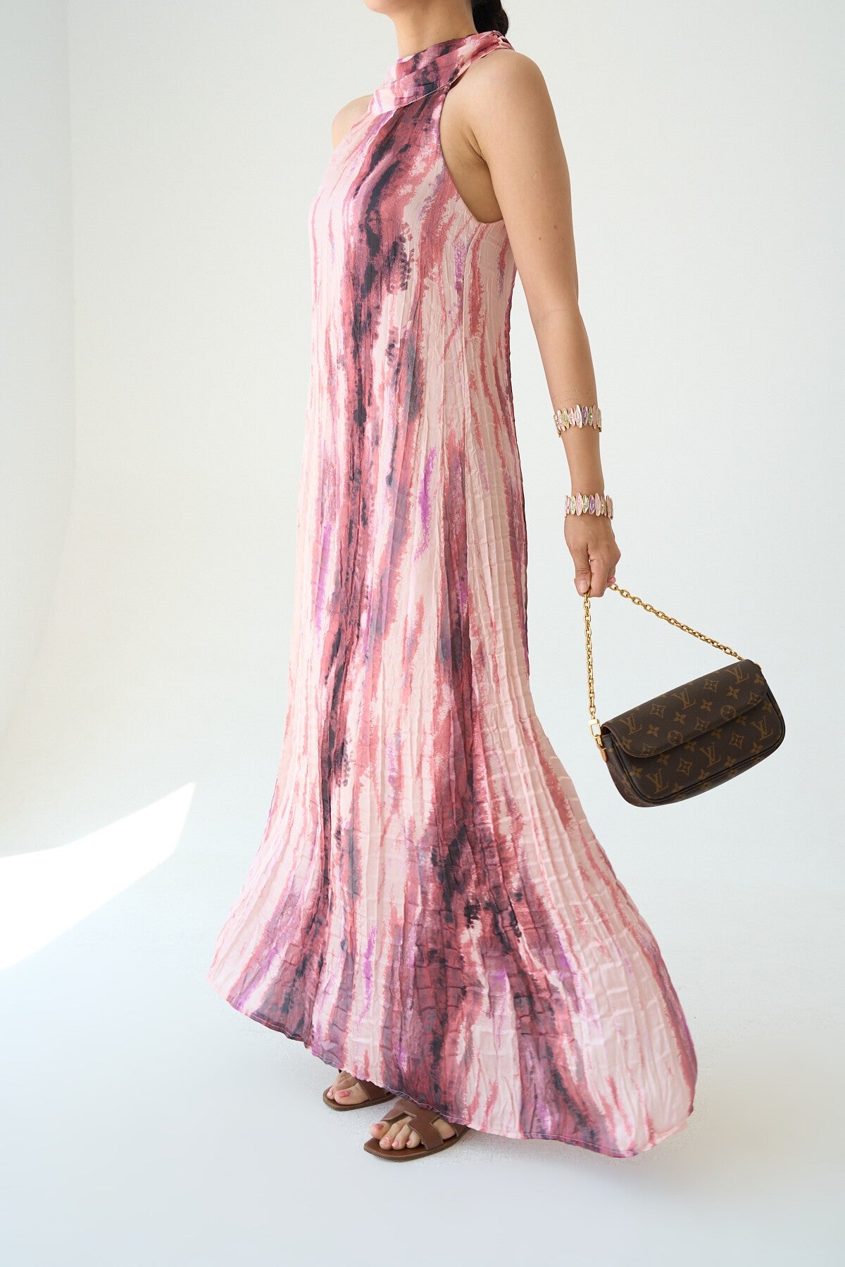Pink Buttoned Kraş Dress