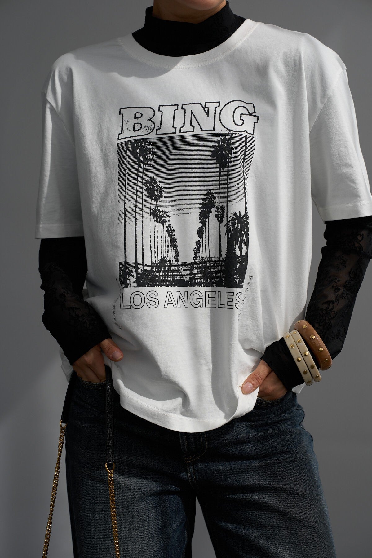 Cream Printed T-Shirt