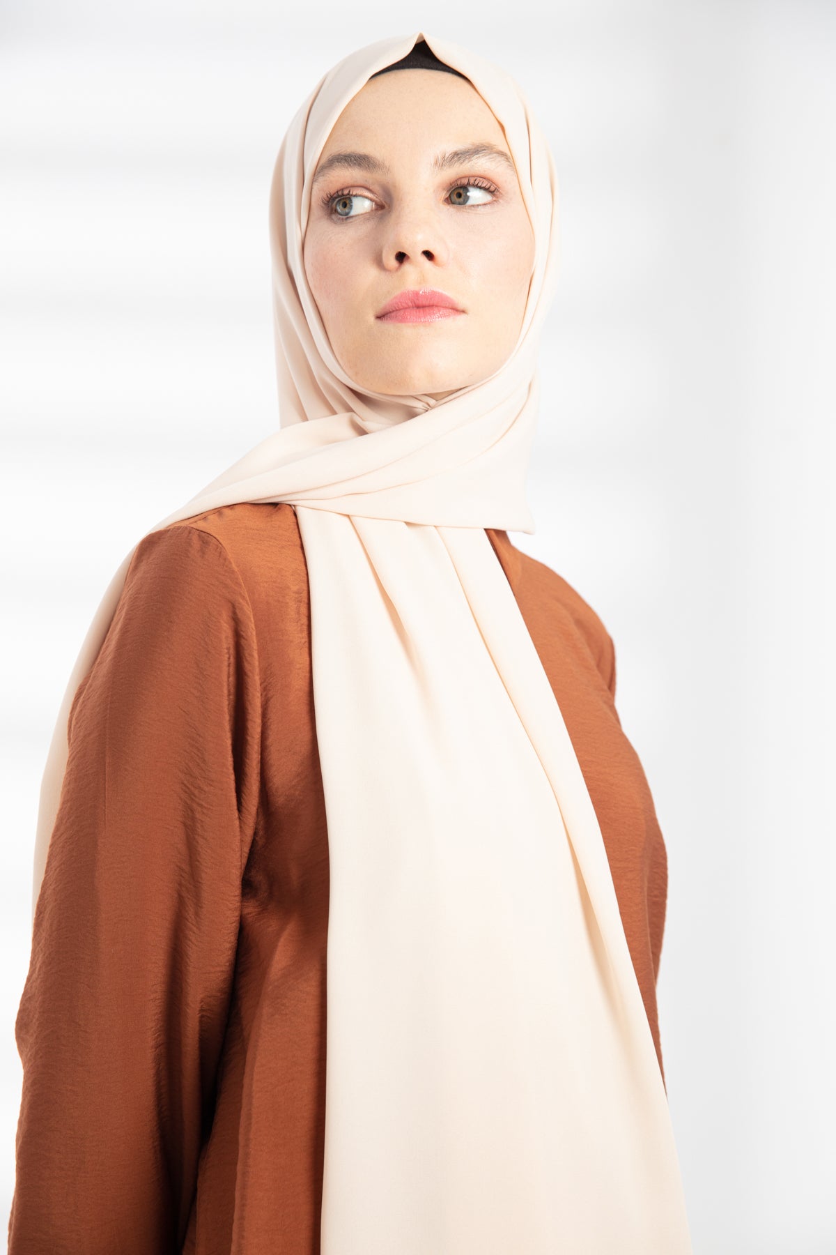 Krep Şal - Bej