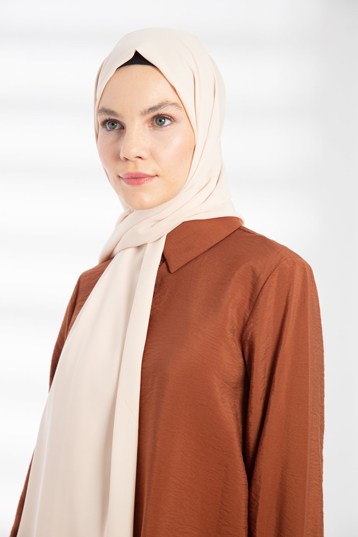 Krep Şal - Bej