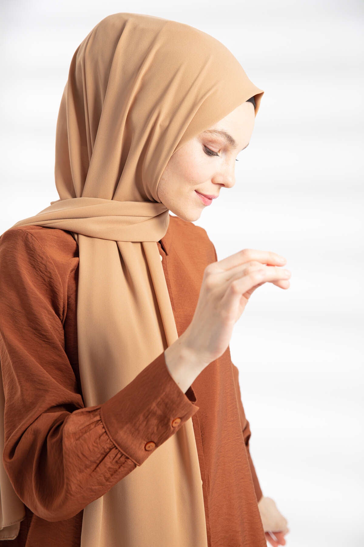 Krep Şal - Camel