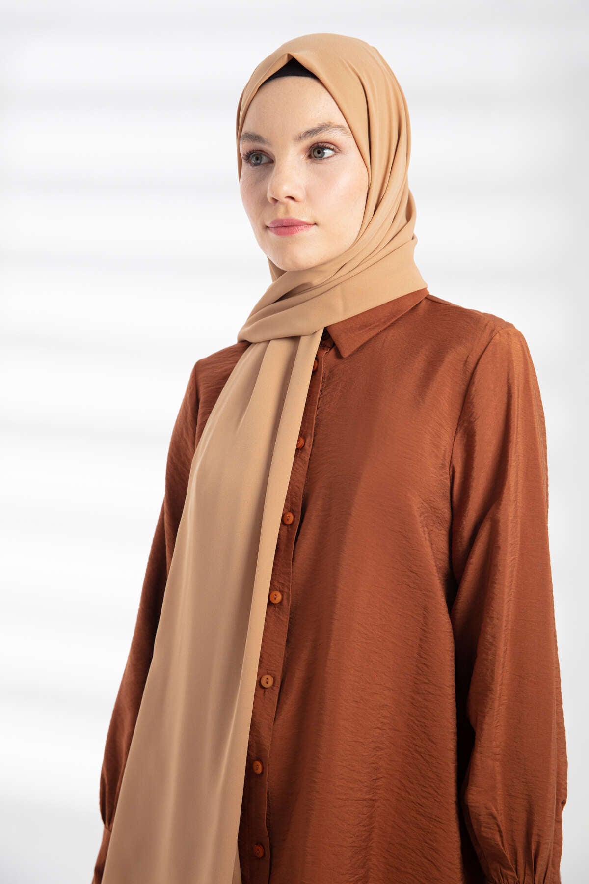Krep Şal - Camel