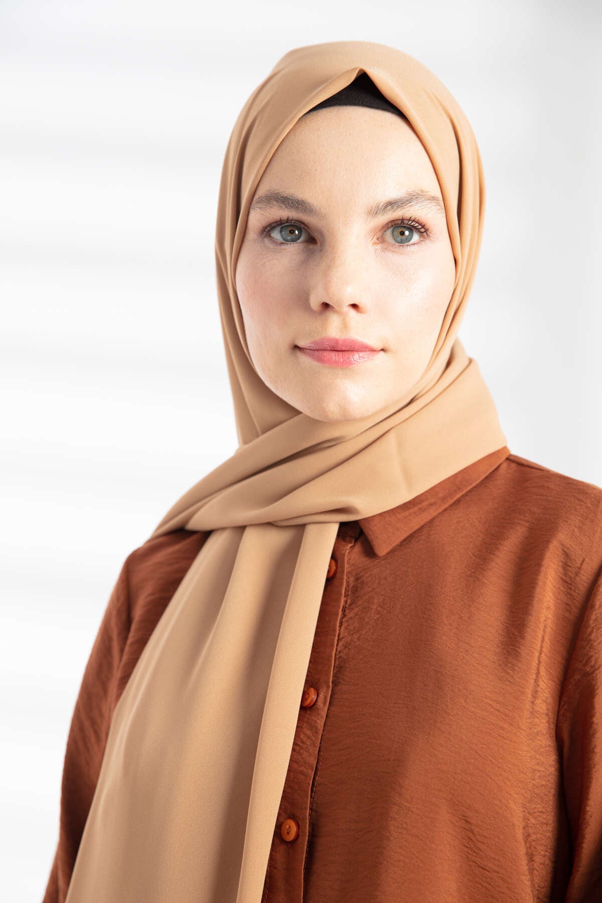 Krep Şal - Camel
