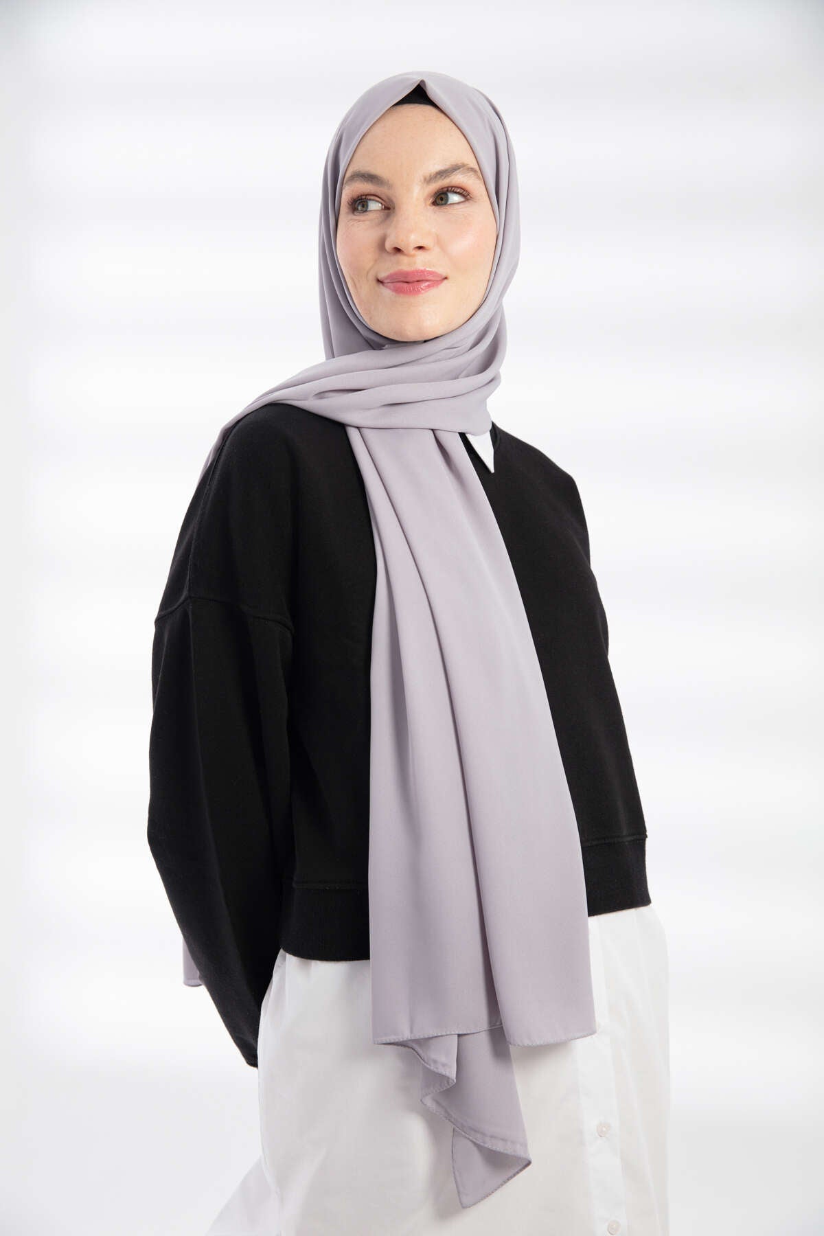 Krep Şal - Gri