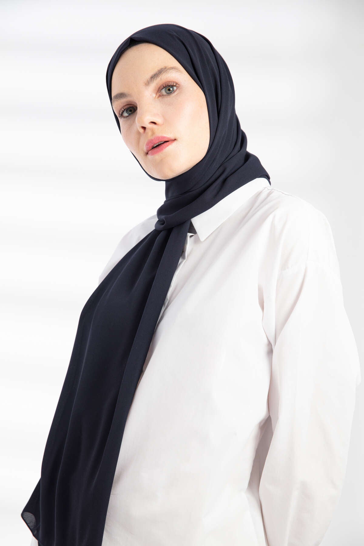 Krep Şal - Lacivert