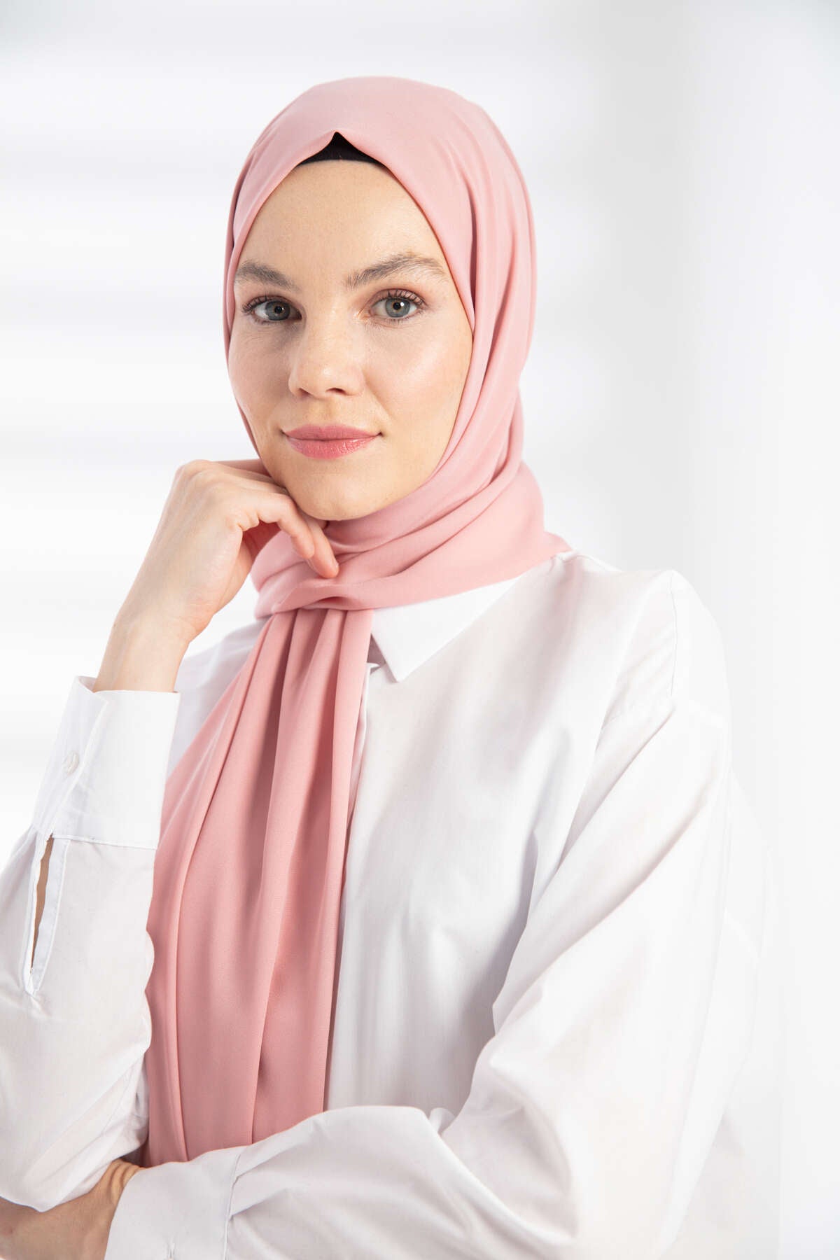 Krep Şal - Pembe