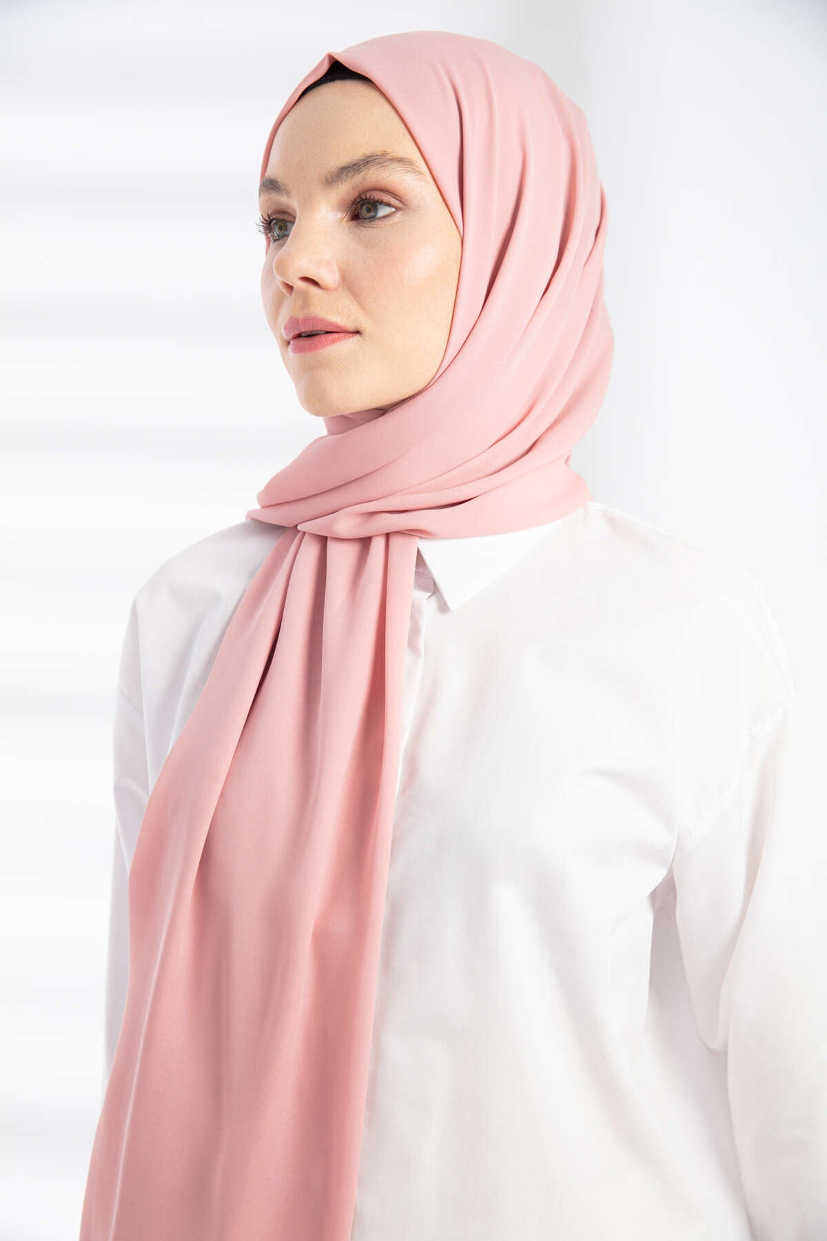 Krep Şal - Pembe