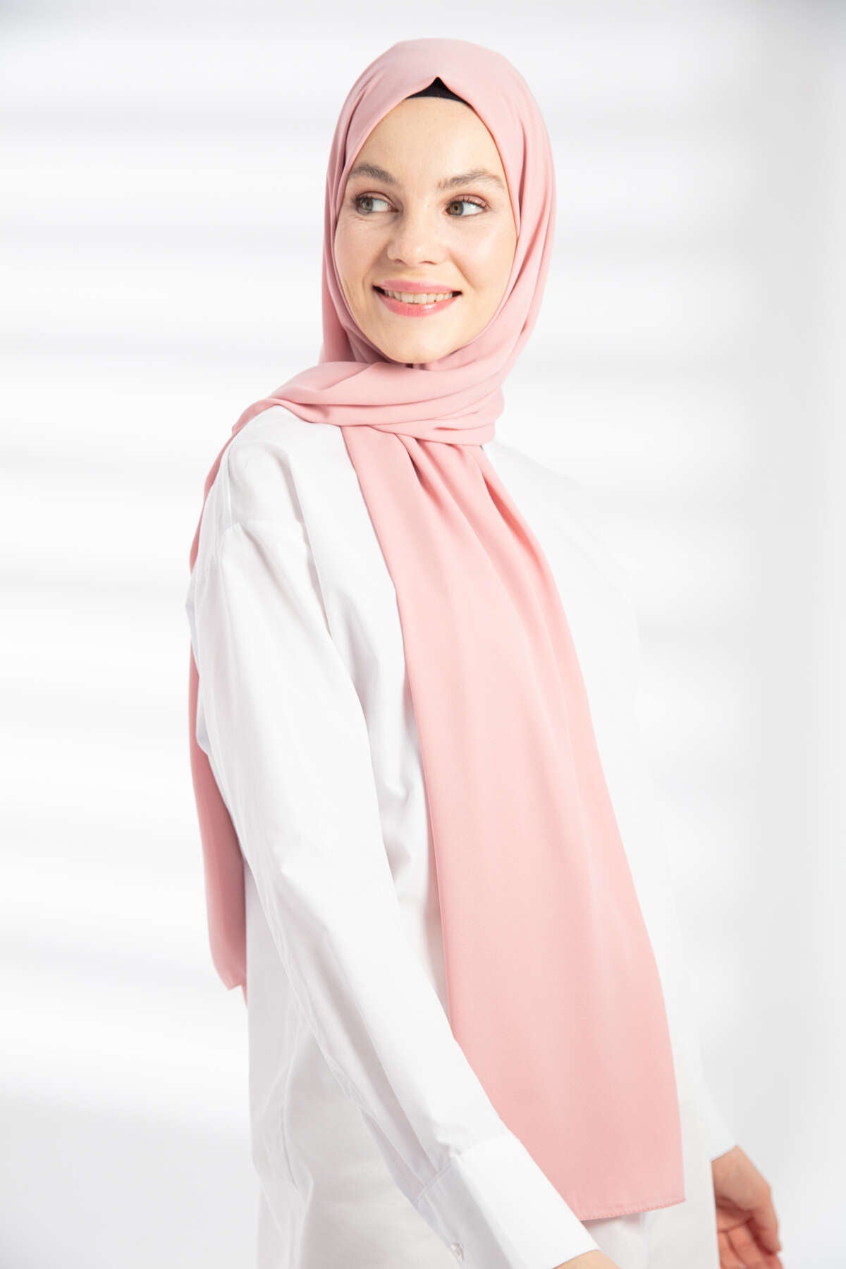 Krep Şal - Pembe