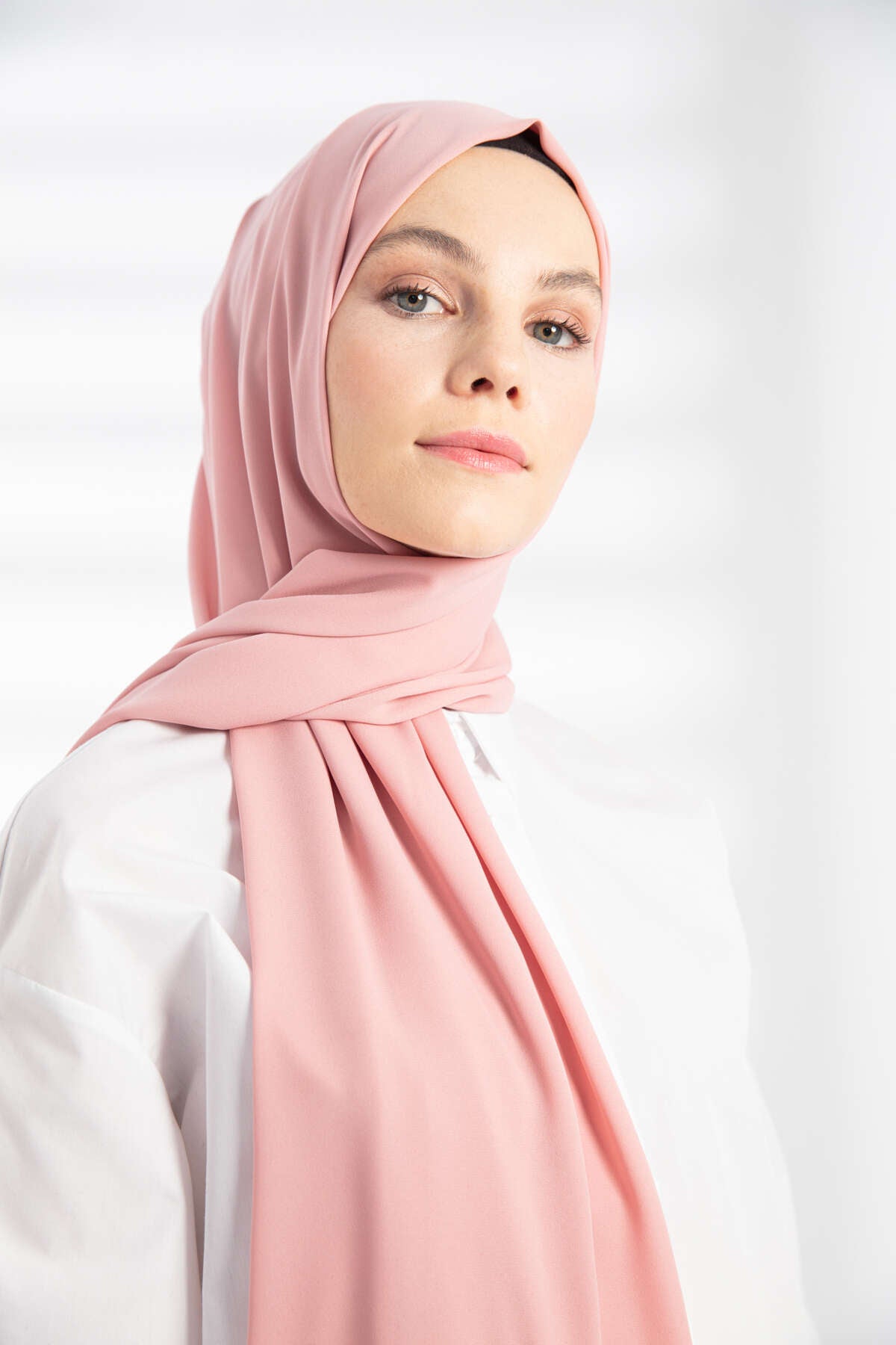 Krep Şal - Pembe