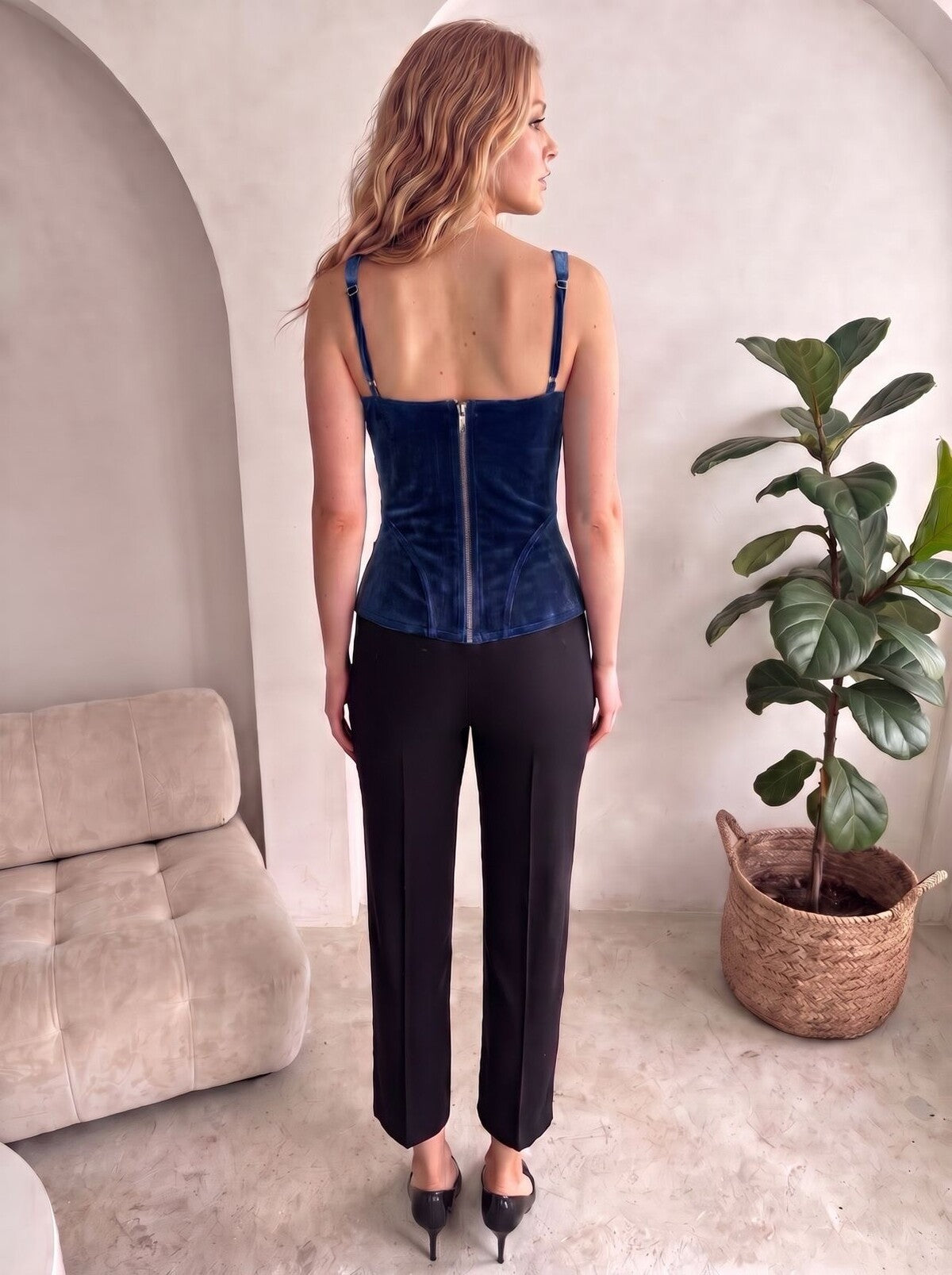 LACİVERT 20764 BLUZ