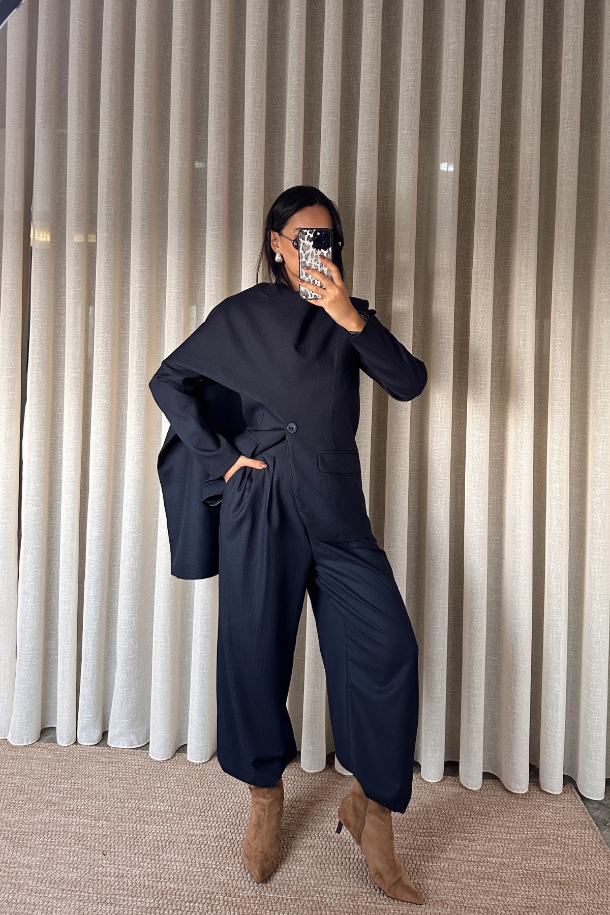 Lacivert Massim Model Şal Yaka Ceket Pantolon Takım