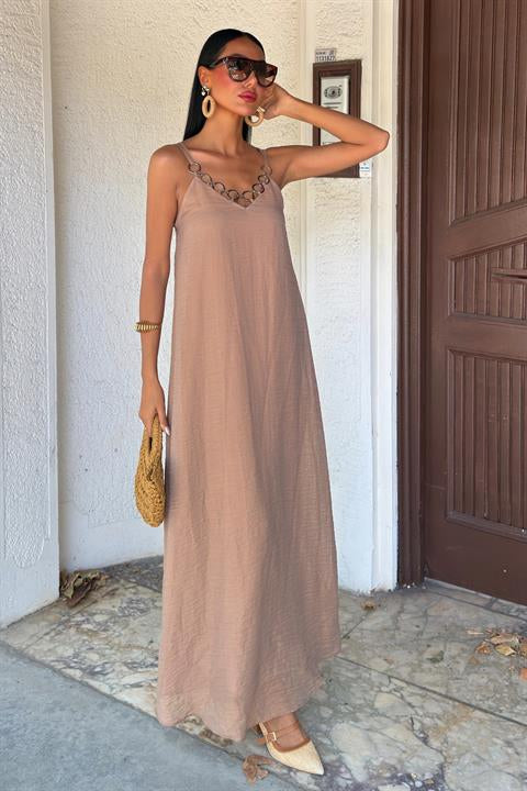 Lina Modal Askılı Elbise 2906