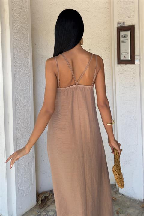 Lina Modal Askılı Elbise 2906