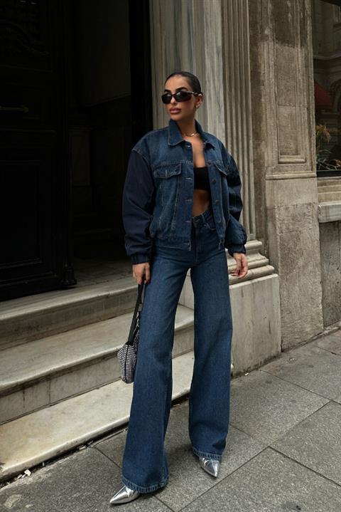 Lotte Oversize Denim Ceket 6064-08