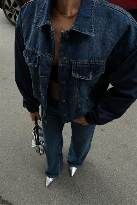 Lotte Oversize Denim Ceket 6064-08