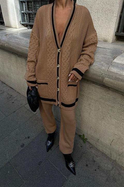 Lunadel Triko Hırka Pantolon Takım 9974