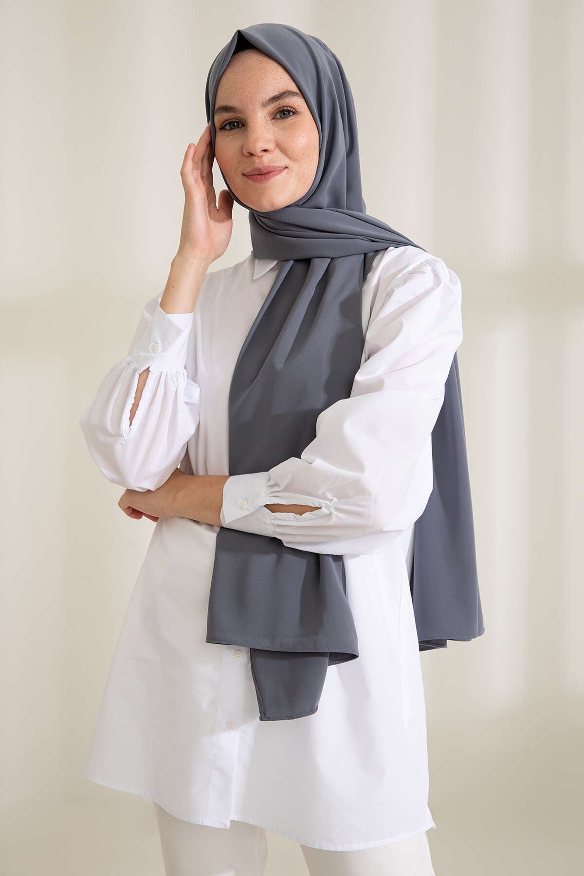 Medine İpeği Şal - Antrasit