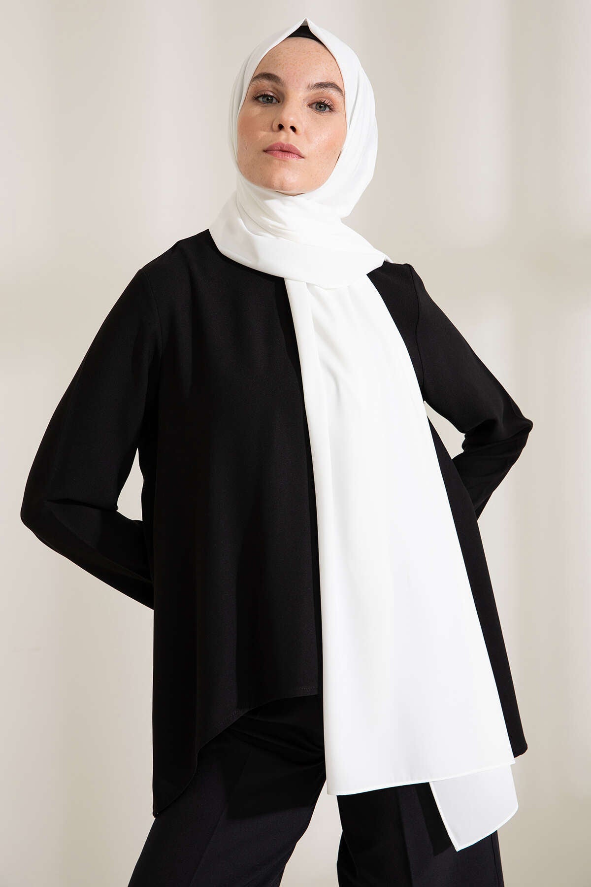 Medine İpeği Şal - Ekru