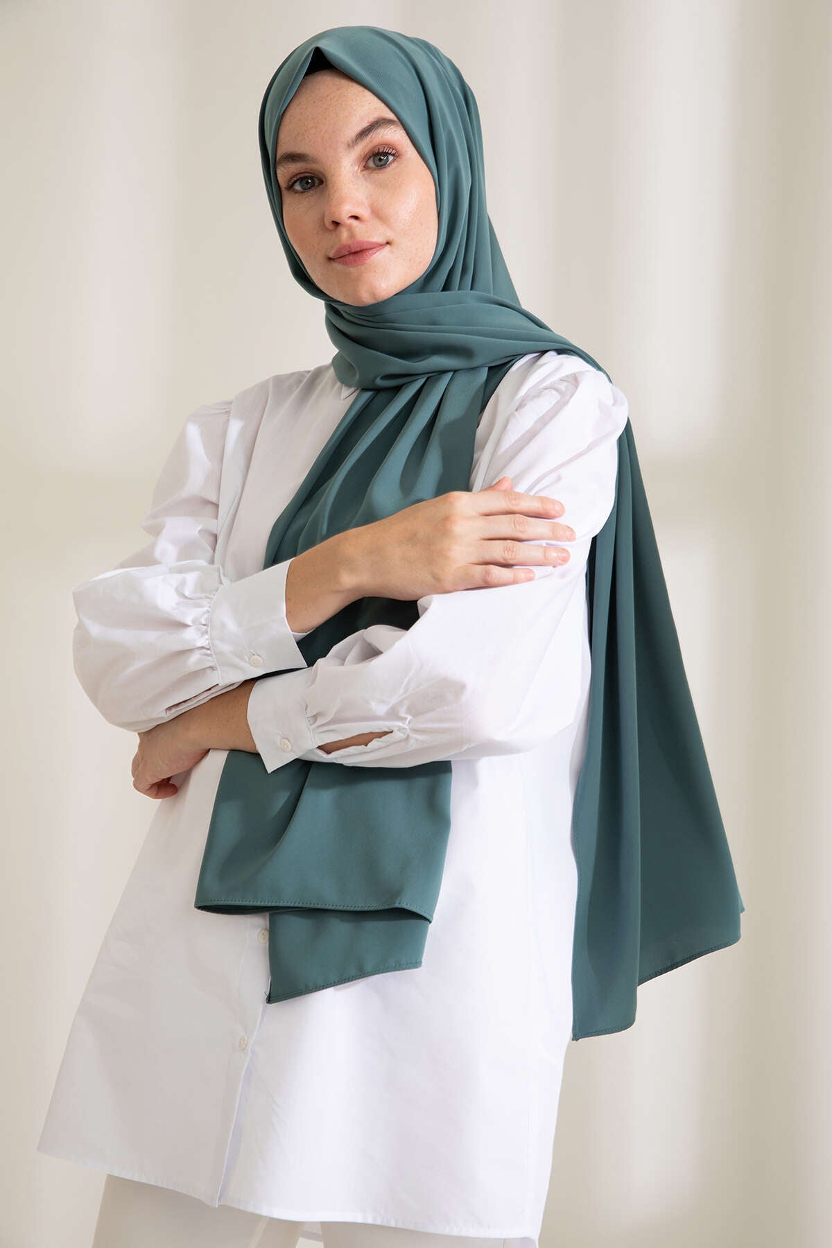 Medine İpeği Şal - Koyu Çağla