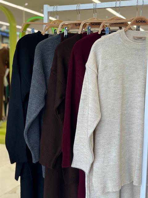 Midi Etekli Triko Takım 10231