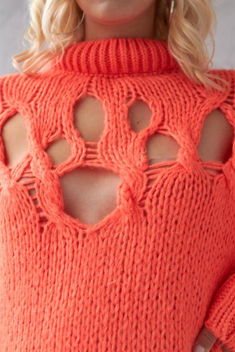 Midred Cut Out Triko Kazak 1200-09