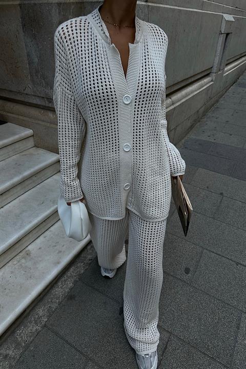 Moon Salaş Kroşe Pantolon Takım 9880