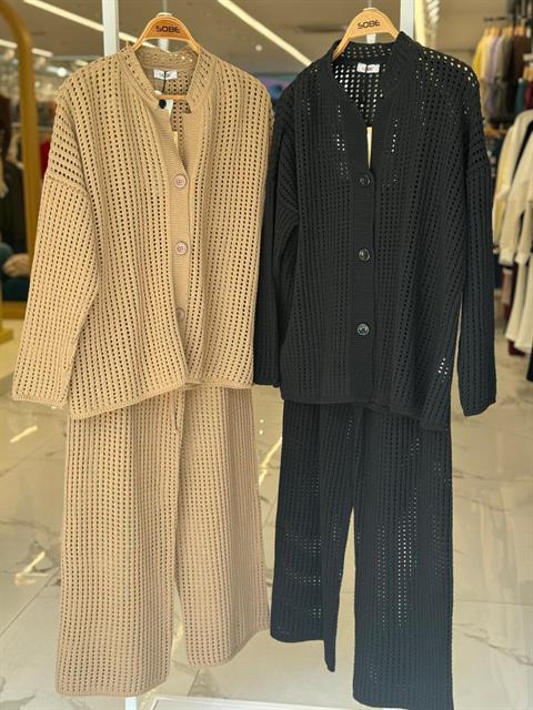 Moon Salaş Kroşe Pantolon Takım 9880