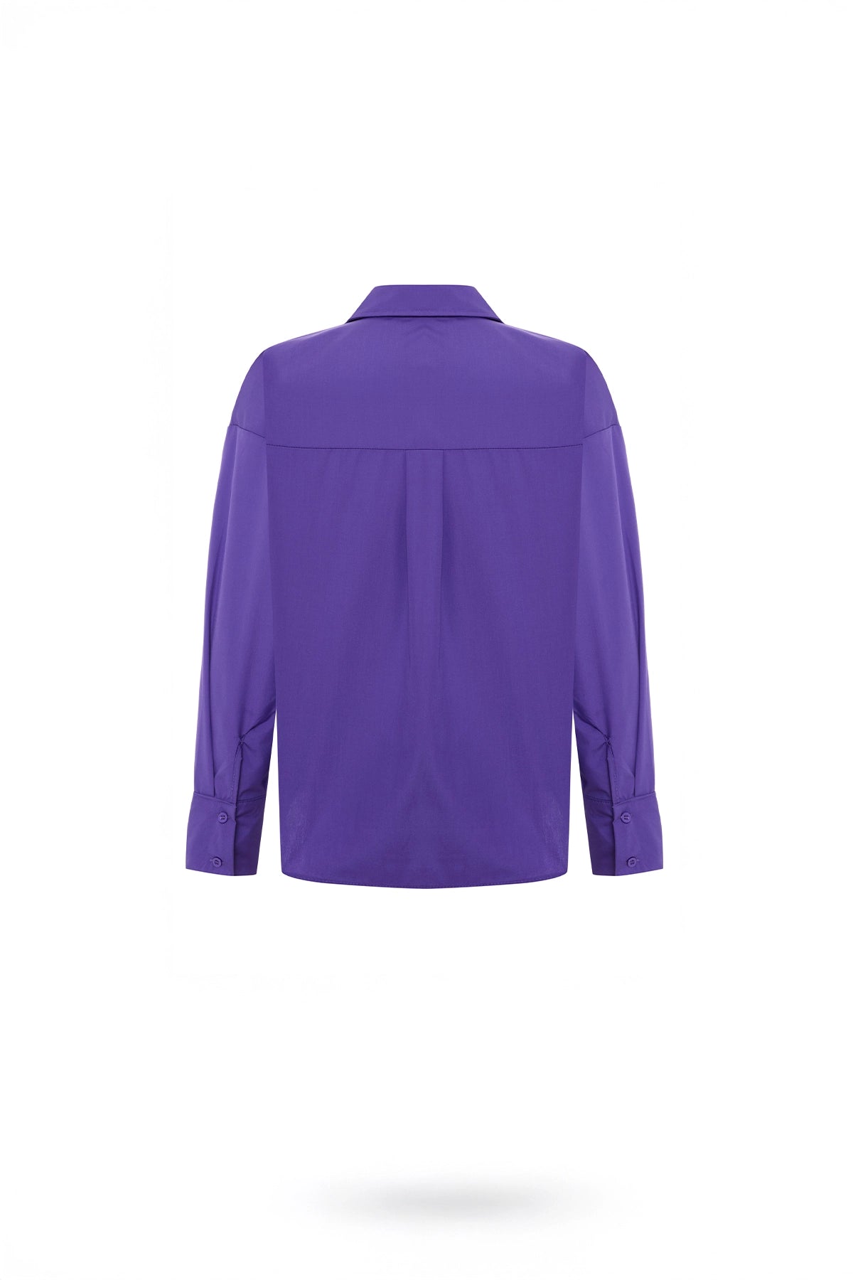 Mor Önü Düğmeli Gömlek