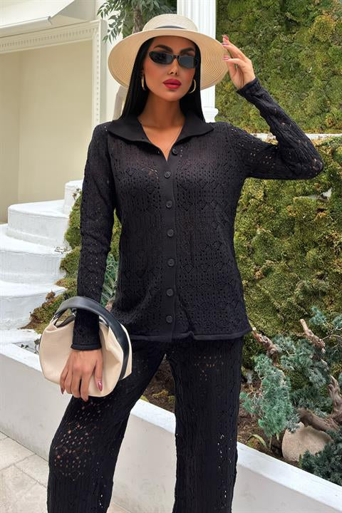 Odette Ajurlu Triko Pantolon Takım 9934