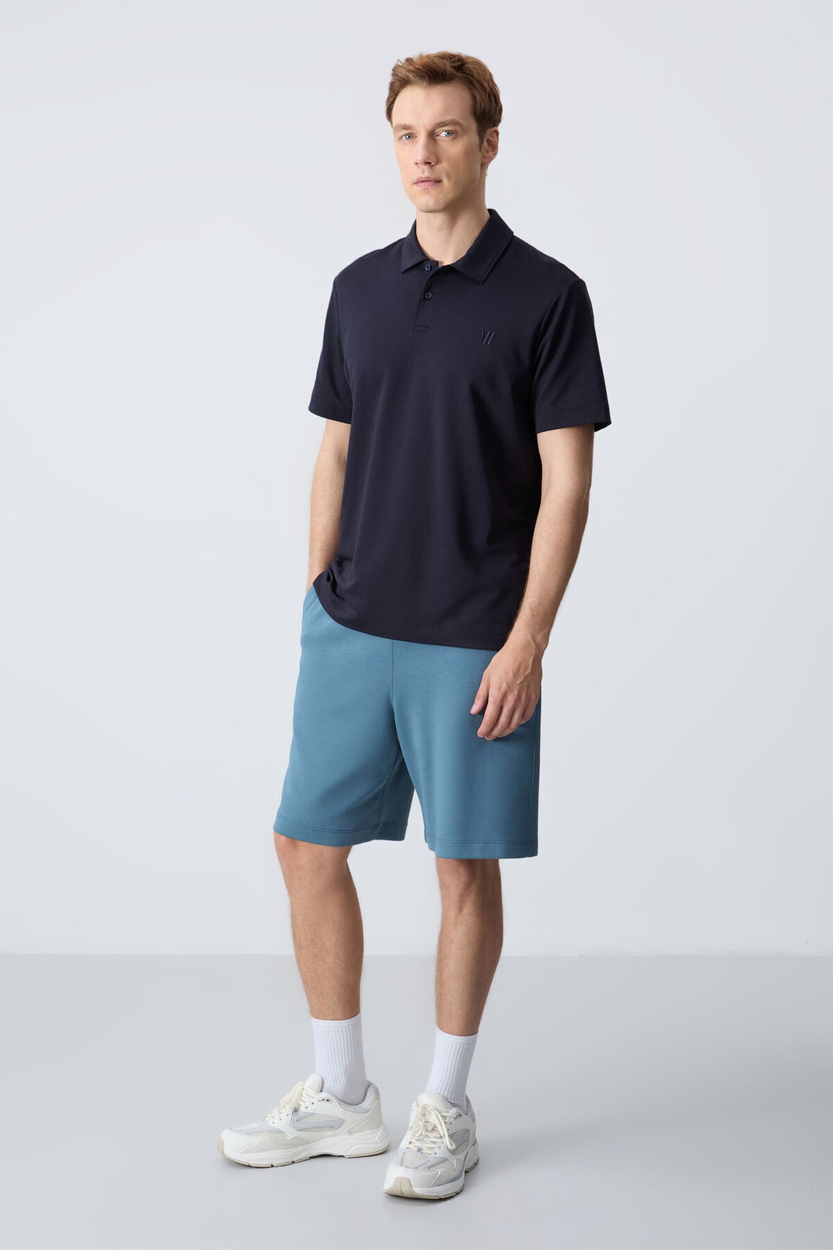 Orman yeşili Pamuklu Kalın Yumuşak Dokulu Standart Fit Basic Erkek Şort  - 81275