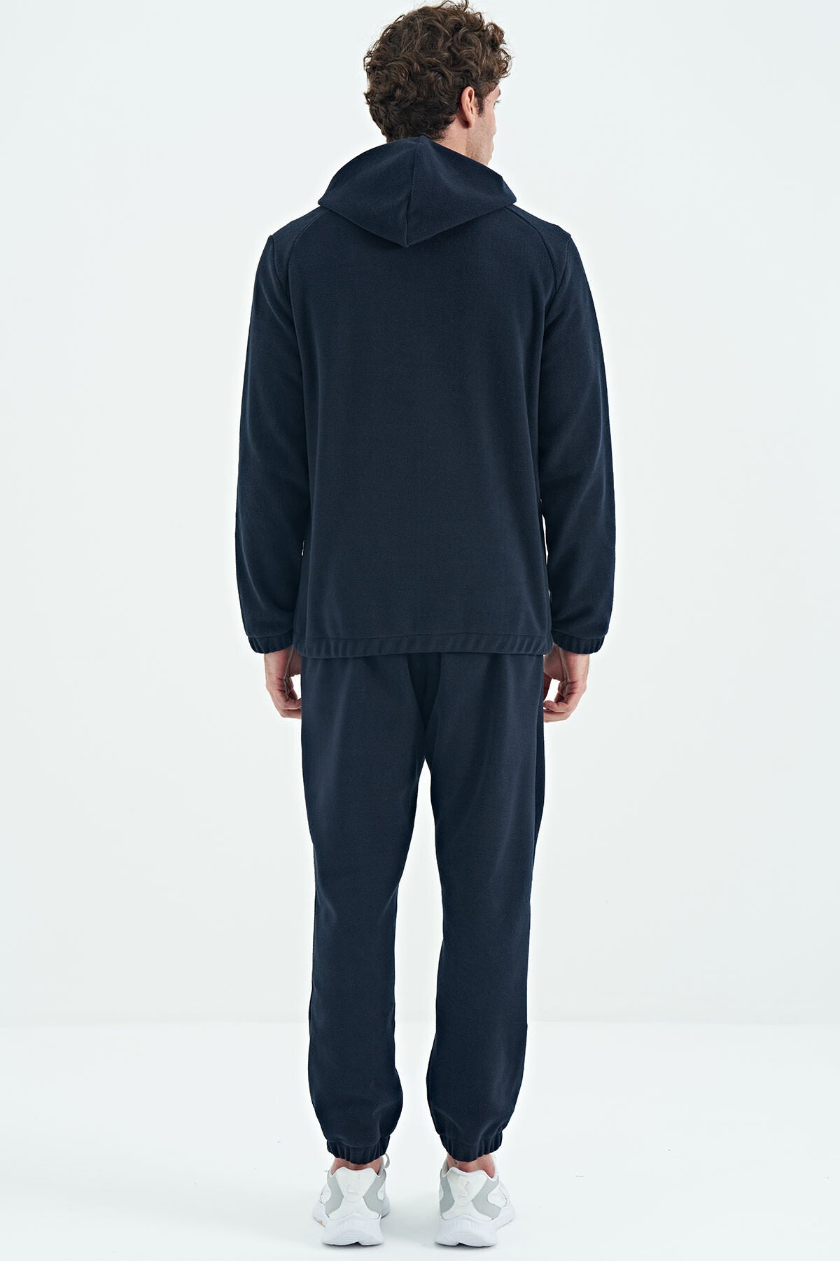 Hektor Lacivert Kapüşonlu Polar Erkek Eşofman Takım - 85227