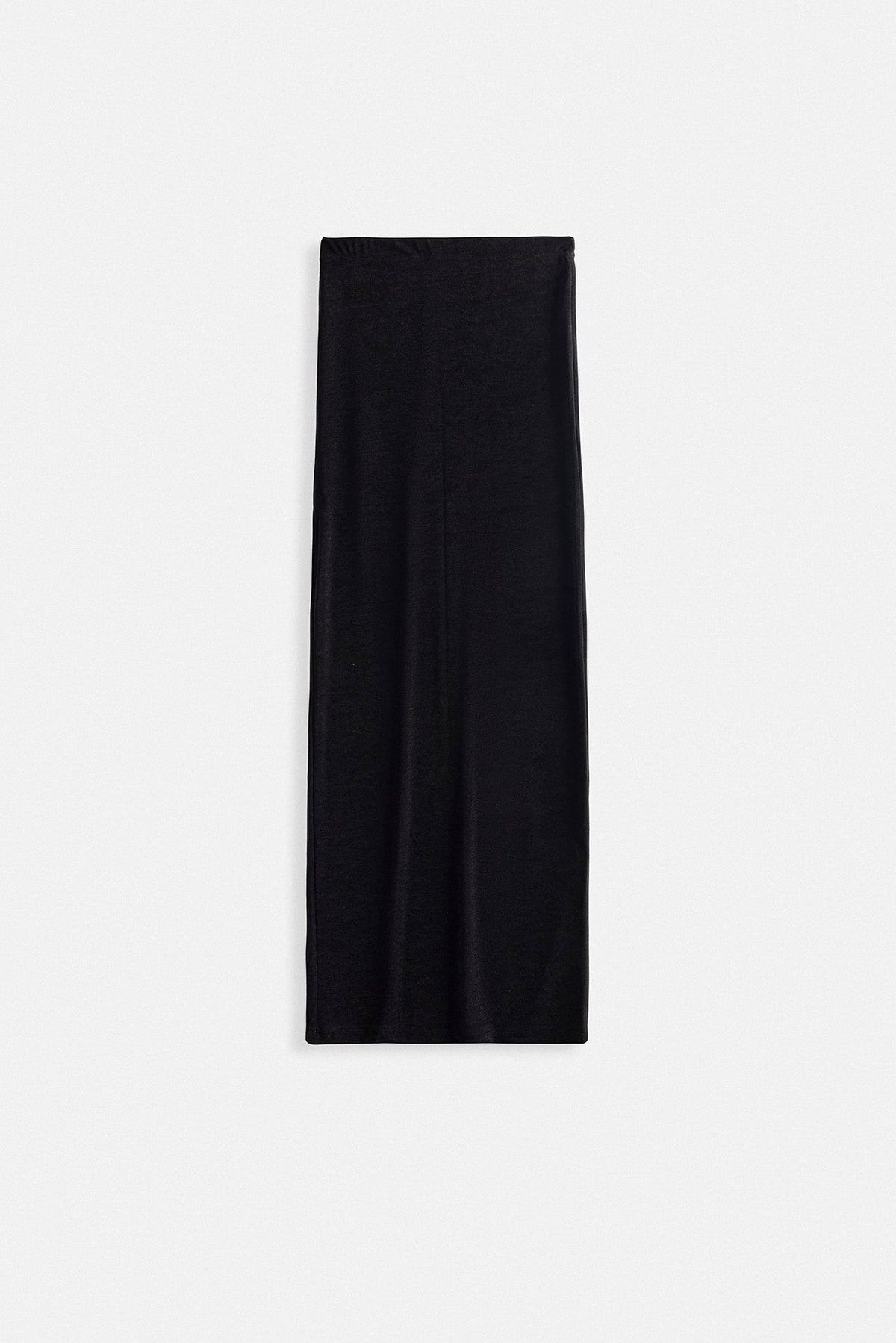 Parlak Kumaş Maxi Etek - Bordo