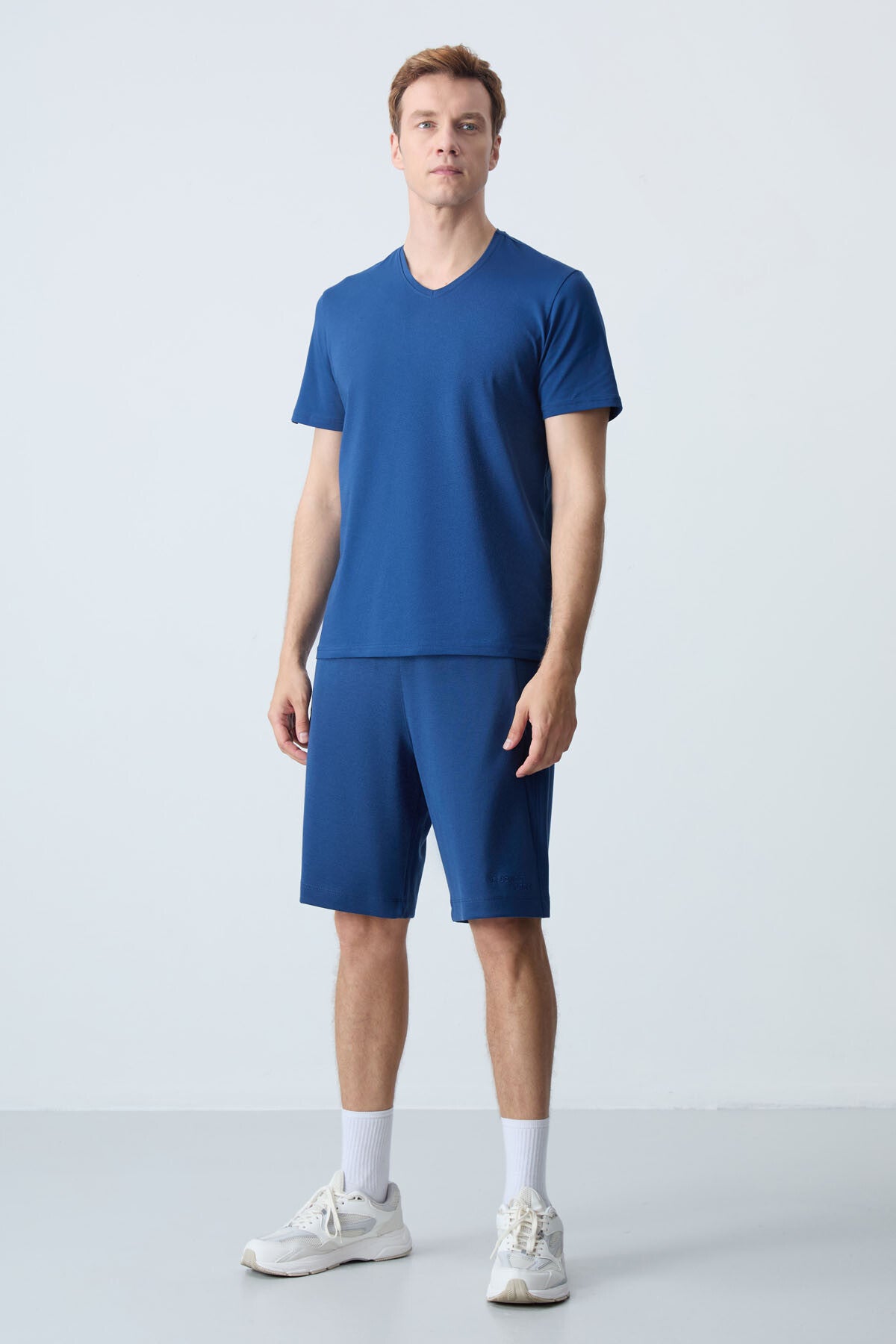 Parlament Pamuklu Kalın Yumuşak Dokulu Standart  Fit Basic Erkek Şort  - 81276