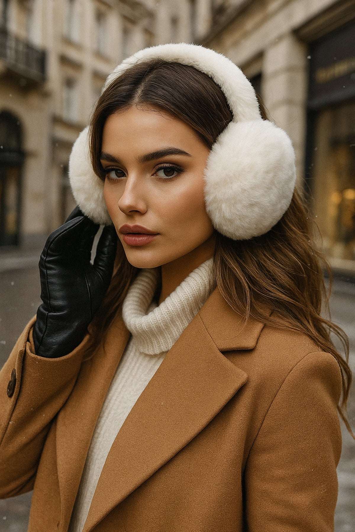 Beyaz İthal Peluş Kulaklık KLK01